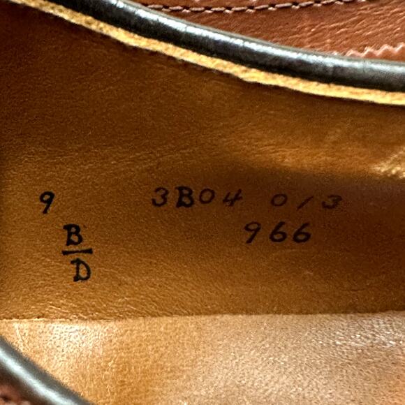 NIB RARE Alden 966 Short Wing Blucher Burnished Tan Calf Derby Made in USA 9 D main image 12